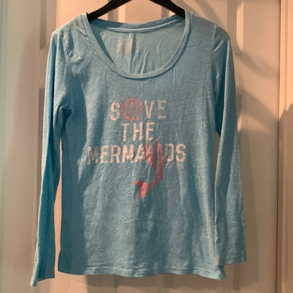 Soft Salt Life long sleeved t-shirt. Save the mermaids!
